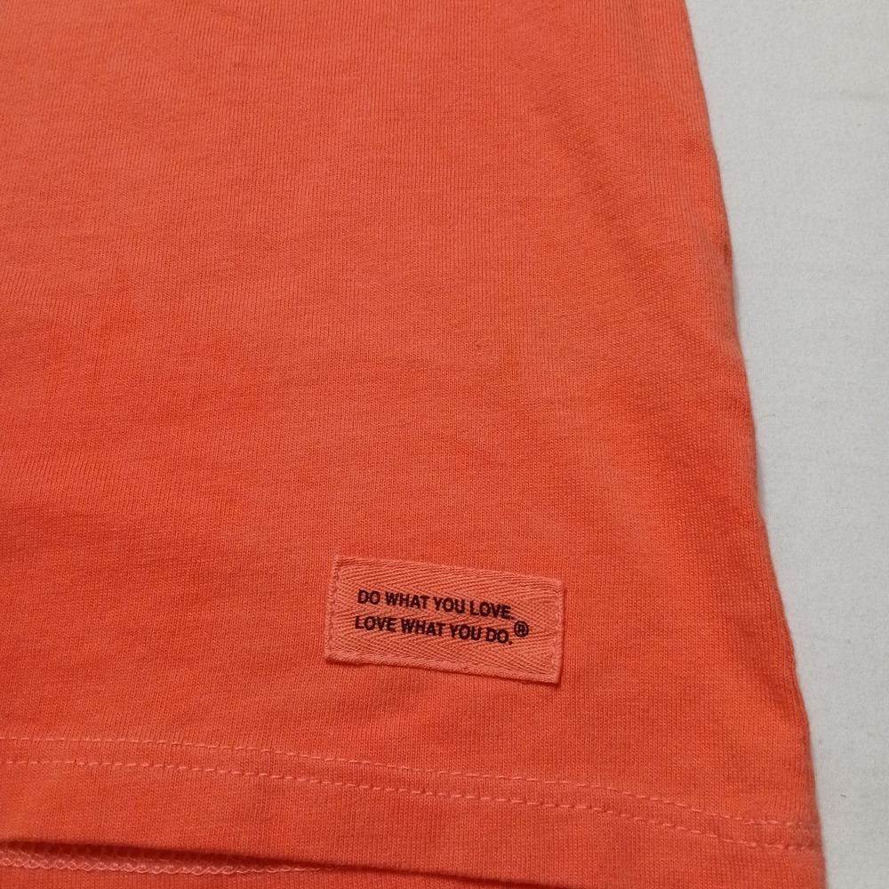 NWT! Life is Good Women's Size Medium Tabby Cat Tricks Crusher Tee Mango Orange - Picture 3 of 8